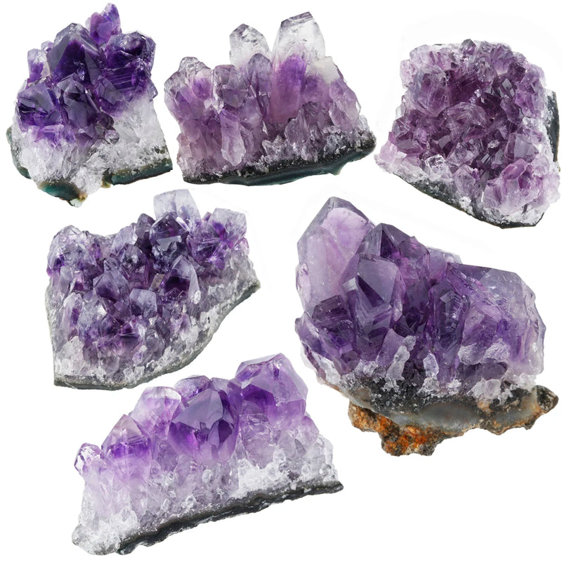 Natural Raw Amethyst Irregular Mineral Reiki Healing Crystal Stone Room Decor