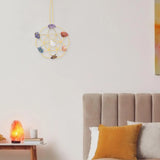 Natural Reiki 7 Chakra Rough Stone Flower of Life Hanging Ornaments