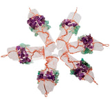 Tree of Life Pendant - Natural Rock Quartz Amethyst Aventurine Necklace