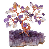 Natural Rough Amethyst Base Luck Money Tree Reiki Healing Crystal