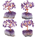 Natural Rough Amethyst Base Luck Money Tree Reiki Healing Crystal