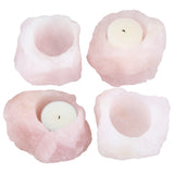 Rose Quartz Candlestick Irregular Candle Holder Home Decor