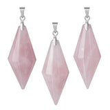 Natural Stone Symmetry Cone Pendant Necklace Healing Crystal Pendulum