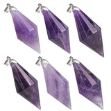 Natural Stone Symmetry Cone Pendant Necklace Healing Crystal Pendulum