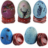 Titanium Coated Quartz Druzy Agate Geode Crystal Egg Sphere Figurine