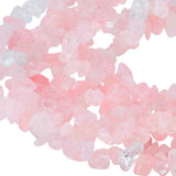 Pink Quartz Crystal Tumbled Chips Stone Beads Strand 33 inches