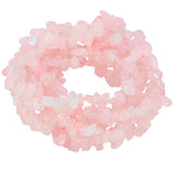 Pink Quartz Crystal Tumbled Chips Stone Beads Strand 33 inches