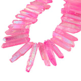 Pink Titanium Coated Quartz Crystal Points 16"