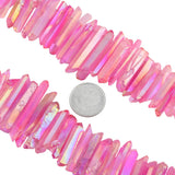 Pink Titanium Coated Quartz Crystal Points 16"