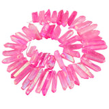 Pink Titanium Coated Quartz Crystal Points 16"