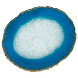 Agate Slices Crystal Coaster Cup Mat Plated Edges Home Decor