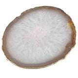 Agate Slices Crystal Coaster Cup Mat Plated Edges Home Decor