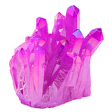 Purple Titanium Coated Crystal Rock Quartz Cluster Geode Druzy Gem Stone