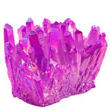 Purple Titanium Coated Crystal Rock Quartz Cluster Geode Druzy Gem Stone