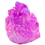 Purple Titanium Coated Crystal Rock Quartz Cluster Geode Druzy Gem Stone