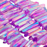 Purple Titanium Coated Quartz Crystal Points 16' Strand