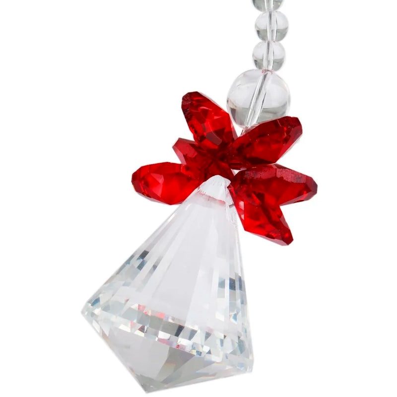 Red Crystal Guardian Angel Ornament Pendant Hanging