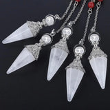Reiki Crystal Pendulum 7 Chakra Gemstone Point Wicca Jewelry