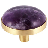 Round Crystal Drawer Pulls Knobs, Reiki Gem Stone Cabinet Handles