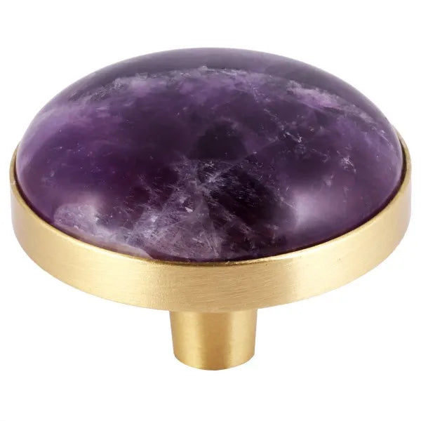 Round Crystal Drawer Pulls Knobs, Reiki Gem Stone Cabinet Handles