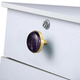 Round Crystal Drawer Pulls Knobs, Reiki Gem Stone Cabinet Handles
