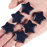 Set of 5 Healing Crystal Star Worry Stones Pocket Stone Hand Carved