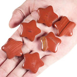 Set of 5 Healing Crystal Star Worry Stones Pocket Stone Hand Carved