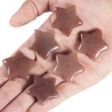Set of 5 Healing Crystal Star Worry Stones Pocket Stone Hand Carved