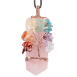 Tree Of Life Pendant Natural Crystal Gravel Minerals Reiki Sword Shape