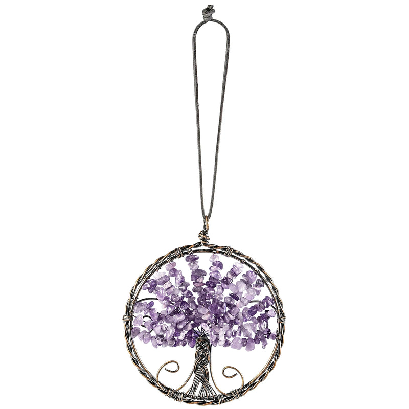 Tree Of Life Crystal Wind Chimes Natural Mineral Ornaments
