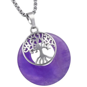 Tree of Life Crystal Pendant DIY Necklace Jewelry Making Unisex