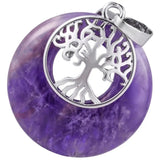 Tree of Life Crystal Pendant DIY Necklace Jewelry Making Unisex