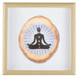 Agate Slice Engraved Reiki 7 Chakra Yoga Meditation Home Decor