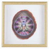 Agate Slice Engraved Reiki 7 Chakra Yoga Meditation Home Decor