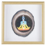Agate Slice Engraved Reiki 7 Chakra Yoga Meditation Home Decor