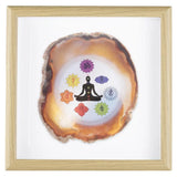 Agate Slice Engraved Reiki 7 Chakra Yoga Meditation Home Decor