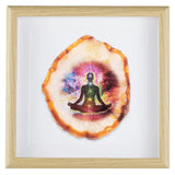 Agate Slice Engraved Reiki 7 Chakra Yoga Meditation Home Decor