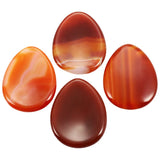 Water Drop Carnelian Thumb Worry Stone - Chakra Reiki Healing Crystal