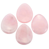 Water Drop Pink Quartz Thumb Worry Stone Reiki Healing Crystal