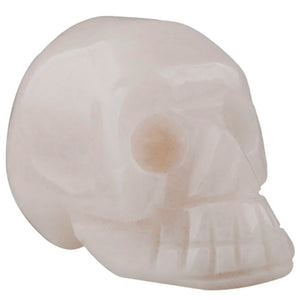 Stone Carved Skull Statue Healing Reiki Pocket Figurine Specimen