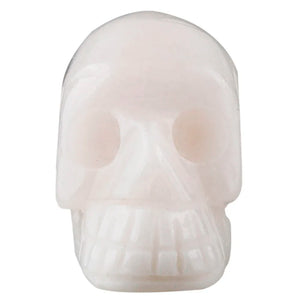 Stone Carved Skull Statue Healing Reiki Pocket Figurine Specimen