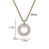 Hip Hop Micro Pave Bling Bling Brass Pendant with CZ Women Necklace
