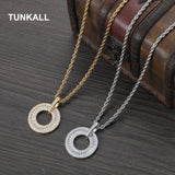 Hip Hop Micro Pave Bling Bling Brass Pendant with CZ Women Necklace