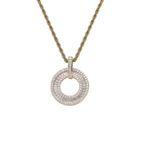Hip Hop Micro Pave Bling Bling Brass Pendant with CZ Women Necklace