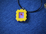 TV Series Resin Monica's Door Necklace Women Collectible Frame Pendant