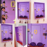Monica's TV Show Key Holder Wooden Purple Door Hanger