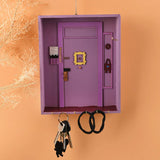 Monica's TV Show Key Holder Wooden Purple Door Hanger