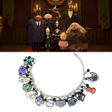 Wednesday Addams Charms Bracelet Gothic Pendant for Women