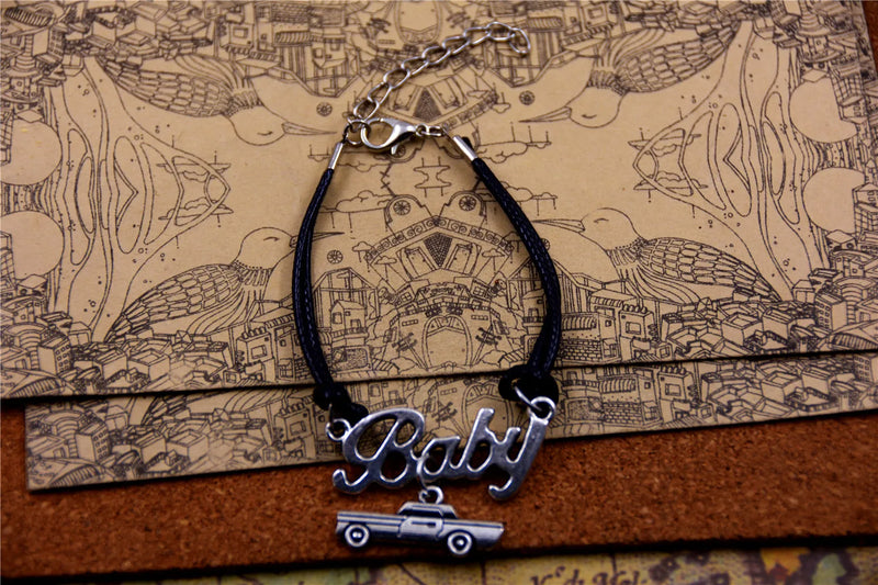 TV Series-Inspired Leather Baby Car Charm Bracelet Pendant