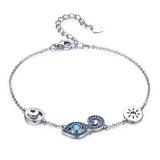 Crystal Ball Bangles Open Cuff Bracelets for Women